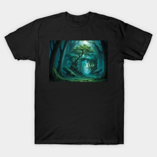 Enchanted Forest with Mysterious Plants T-Shirt